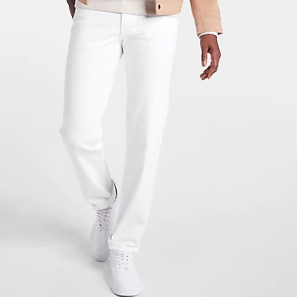 Express Slim White Denim Jeans (28x30 male)